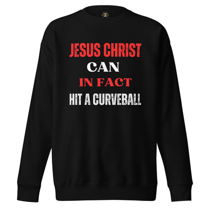 Jesus Christ Can In Fact Hit A Curveball Sweatshirt