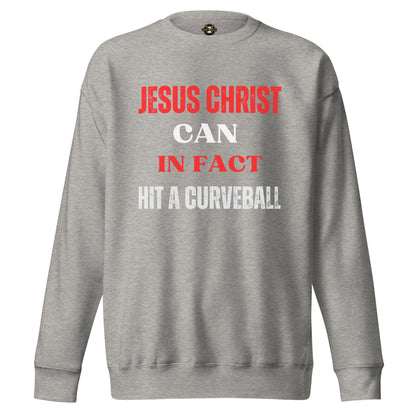 Jesus Christ Can In Fact Hit A Curveball Sweatshirt