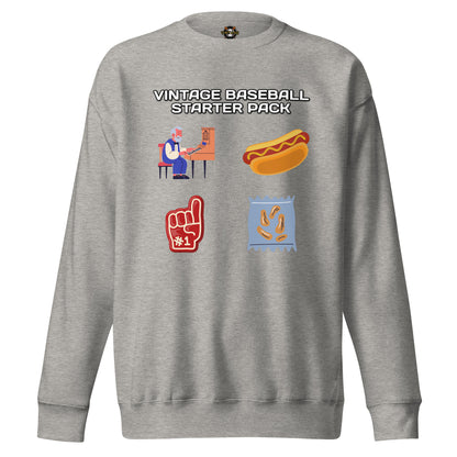 Vintage Baseball Starter Pack Sweatshirt
