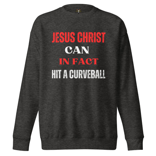 Jesus Christ Can In Fact Hit A Curveball Sweatshirt